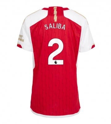 Arsenal William Saliba #2 Hemmatröja Kvinnor 2023-24 Kortärmad